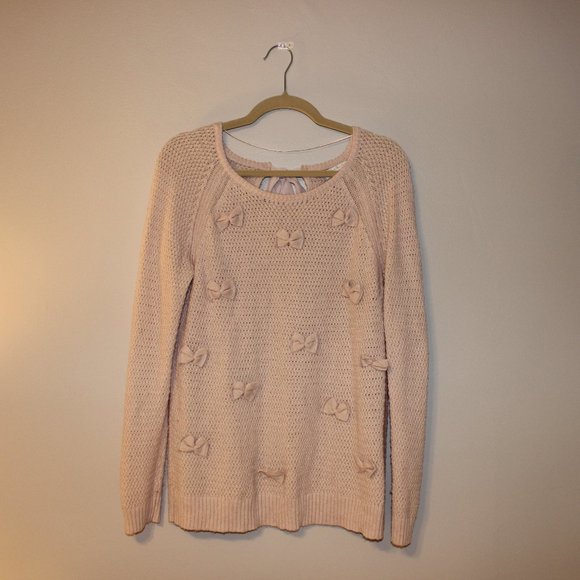 LC Lauren Conrad Bow Sweater - Picture 1 of 5